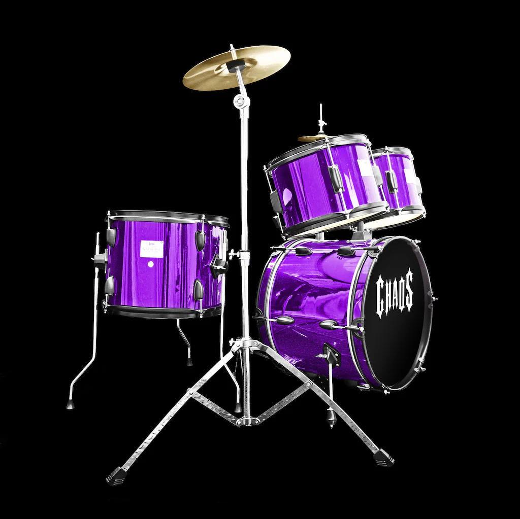 Chaos Catalyst Kids Beginner Junior Drum Kit - Purple - Image 2