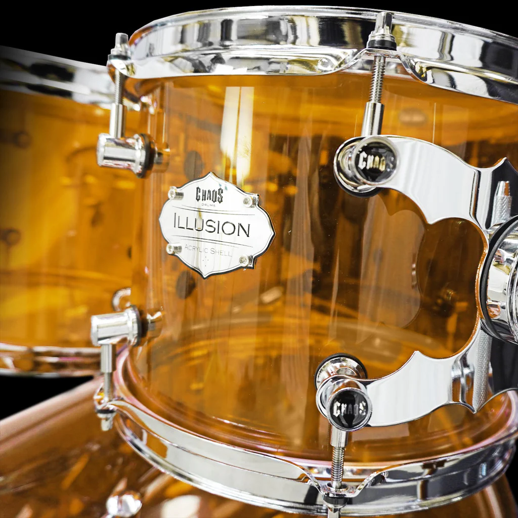 Chaos Illusion Acrylic Drum Kit - Amber - Image 5
