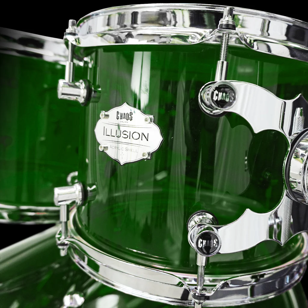 Chaos Illusion Acrylic Drum Kit - Green - Image 5
