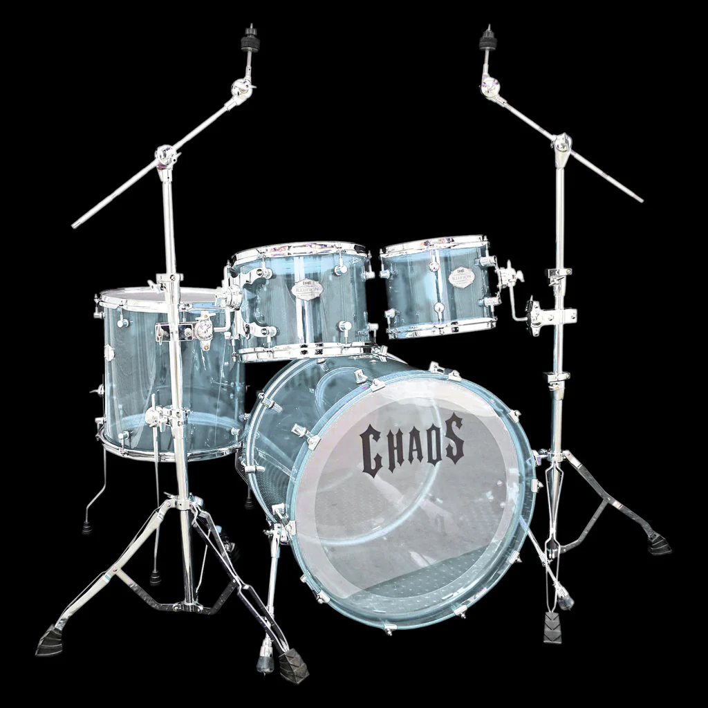 Chaos Illusion Acrylic Drum Kit - Ice Blue - Image 3
