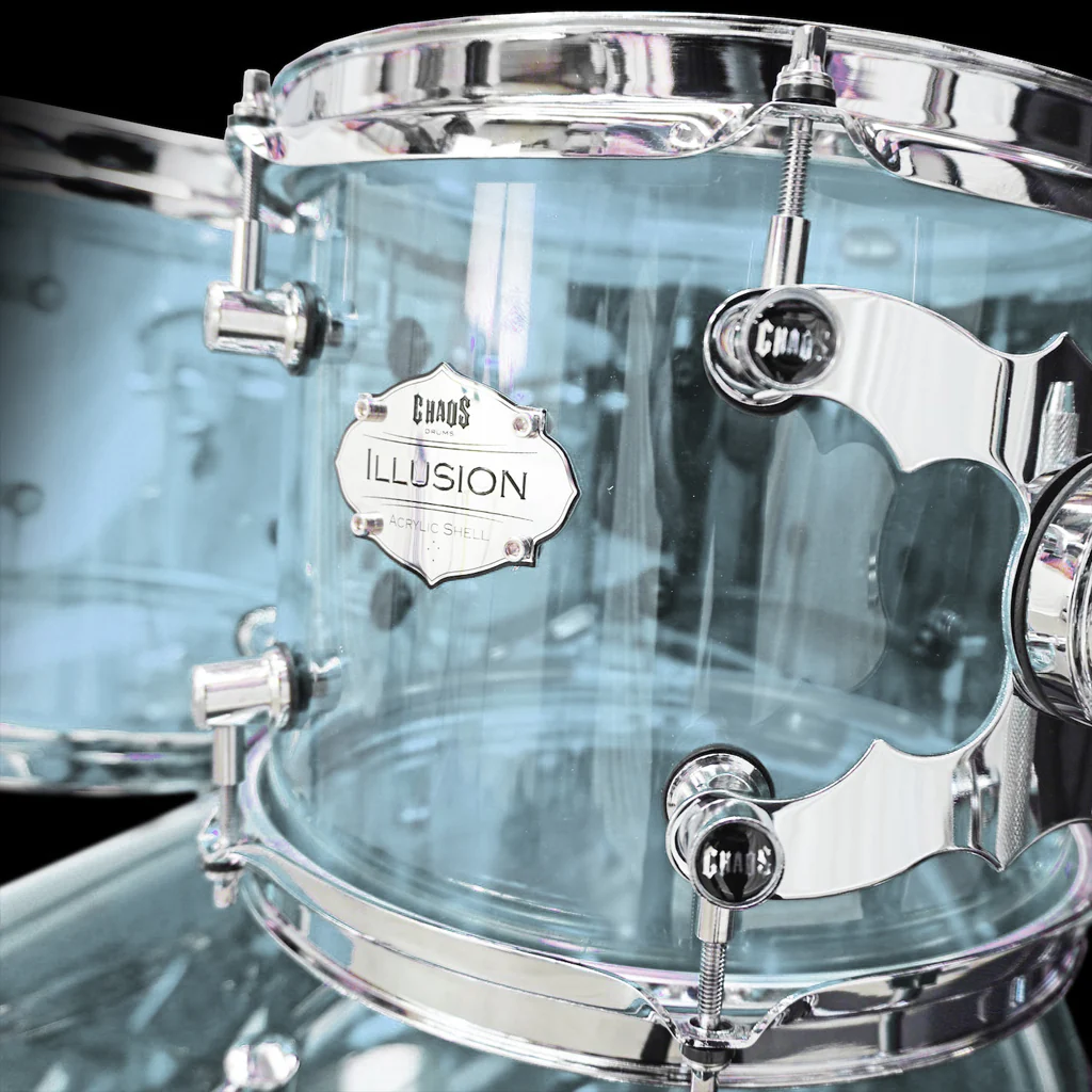 Chaos Illusion Acrylic Drum Kit - Ice Blue - Image 5