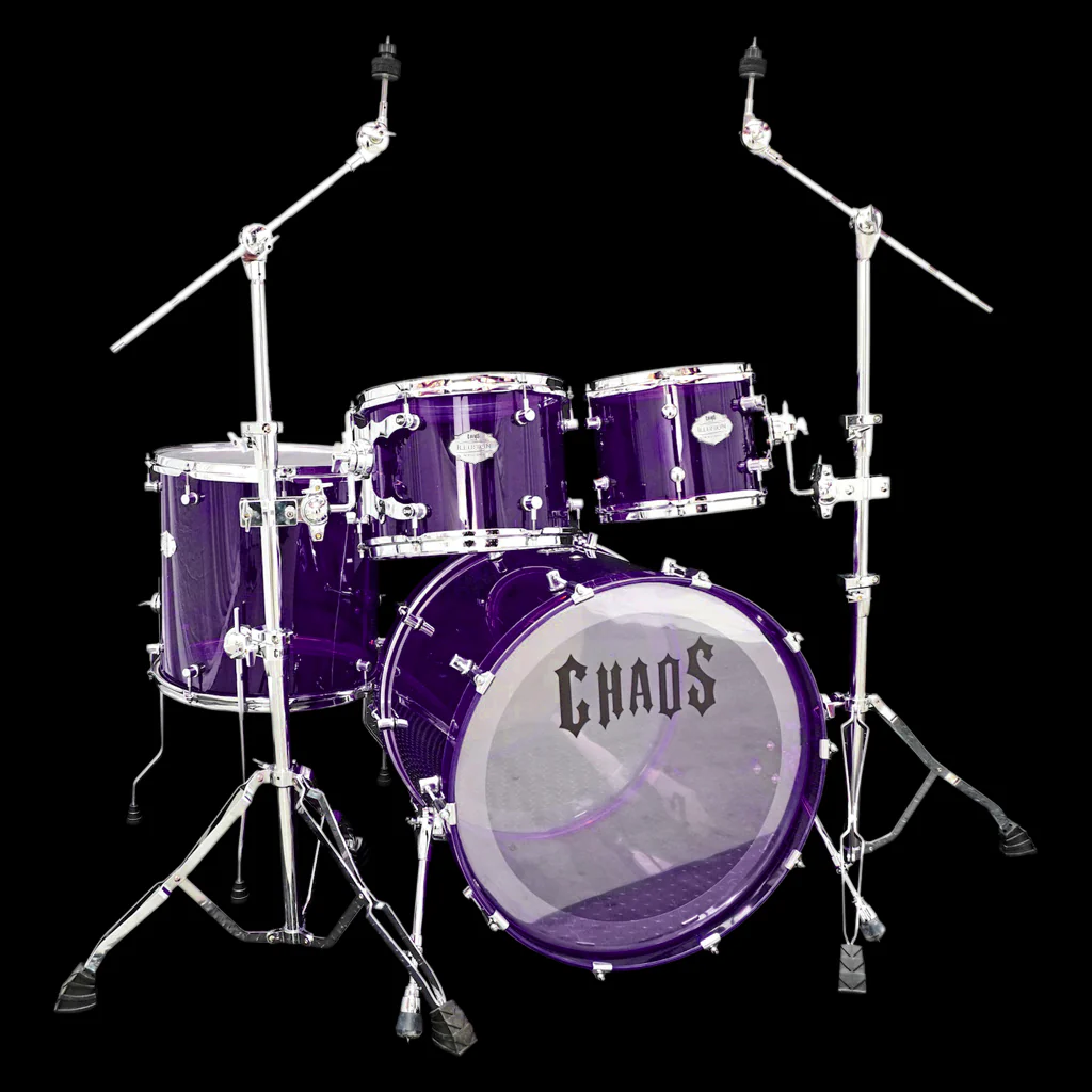 Chaos Illusion Acrylic Drum Kit - Purple - Image 3