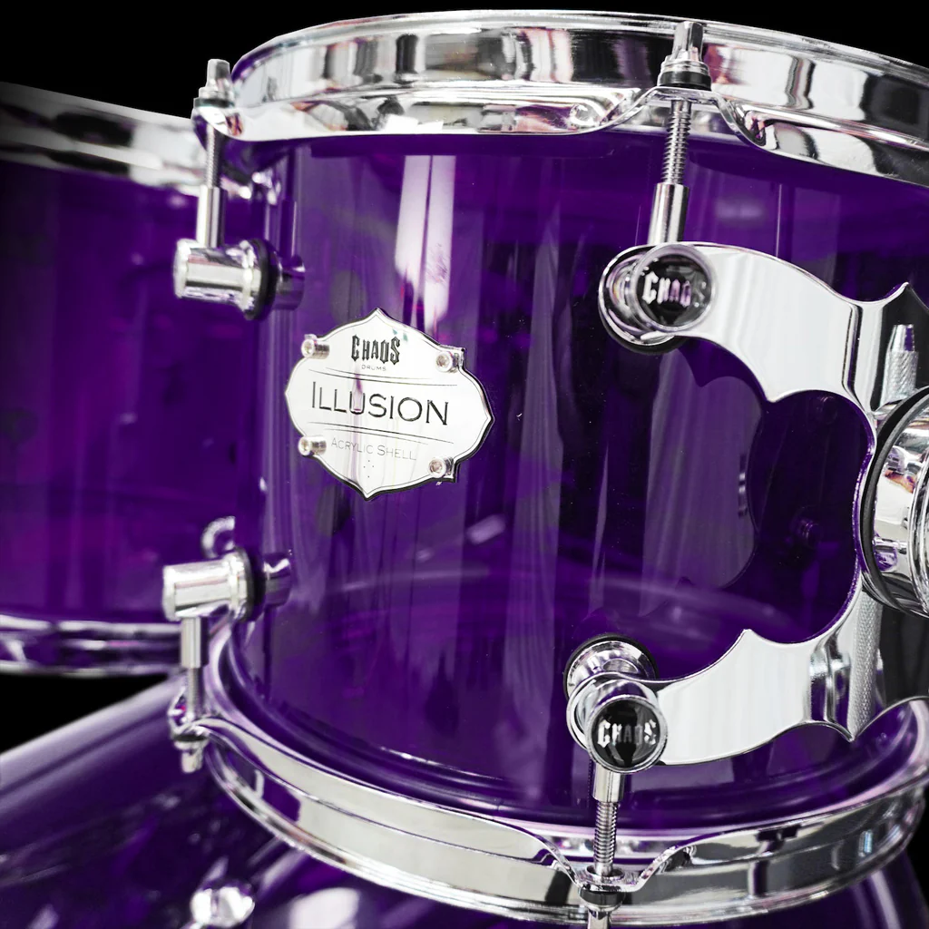 Chaos Illusion Acrylic Drum Kit - Purple - Image 5