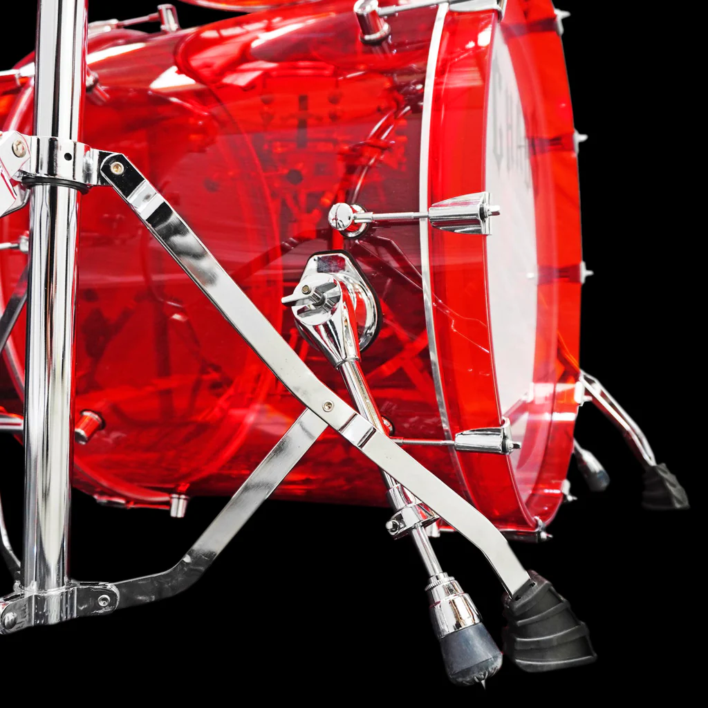 Chaos Illusion Acrylic Drum Kit - Red - Image 4
