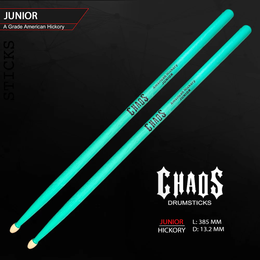 Chaos Junior Drum Sticks - Black - Image 7