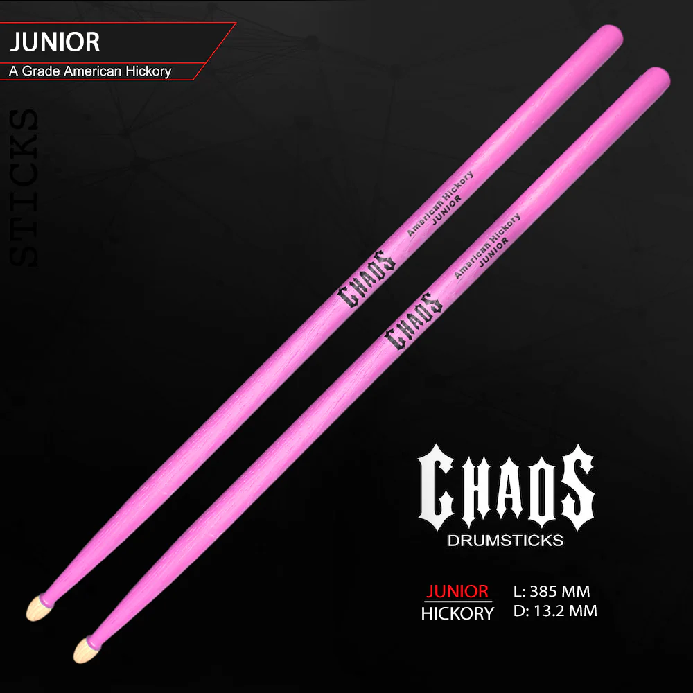 Chaos Junior Drum Sticks - Black - Image 4