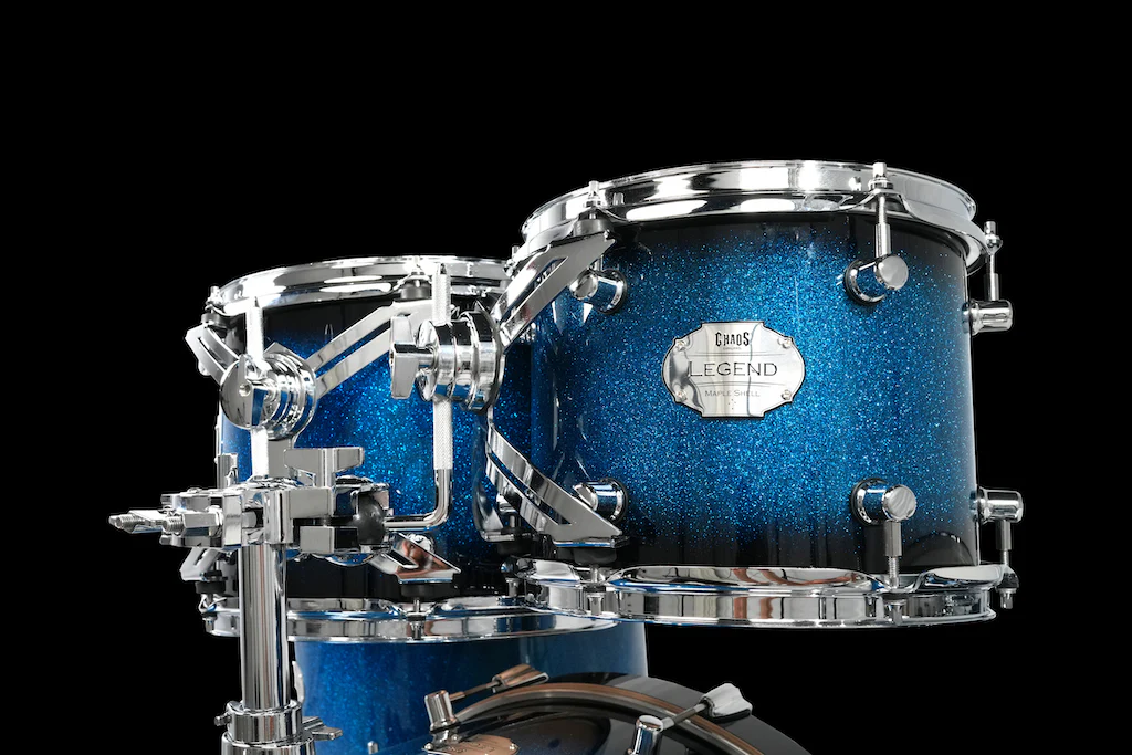 Chaos Legend Maple Drum Kit - Blue Sparkle Burst - Image 8