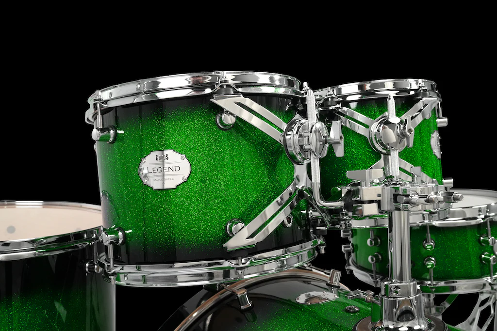 Chaos Legend Maple Drum Kit - Green Sparkle Burst - Image 8