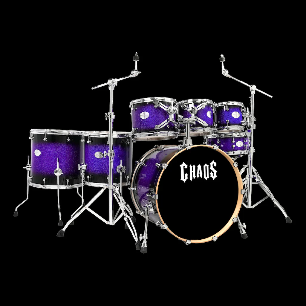 Chaos Legend Maple Drum Kit - Purple Sparkle Burst - Image 3