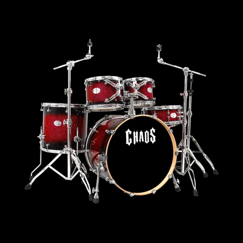 Chaos Legend Maple Drum Kit - Red Sparkle Burst - Image 2
