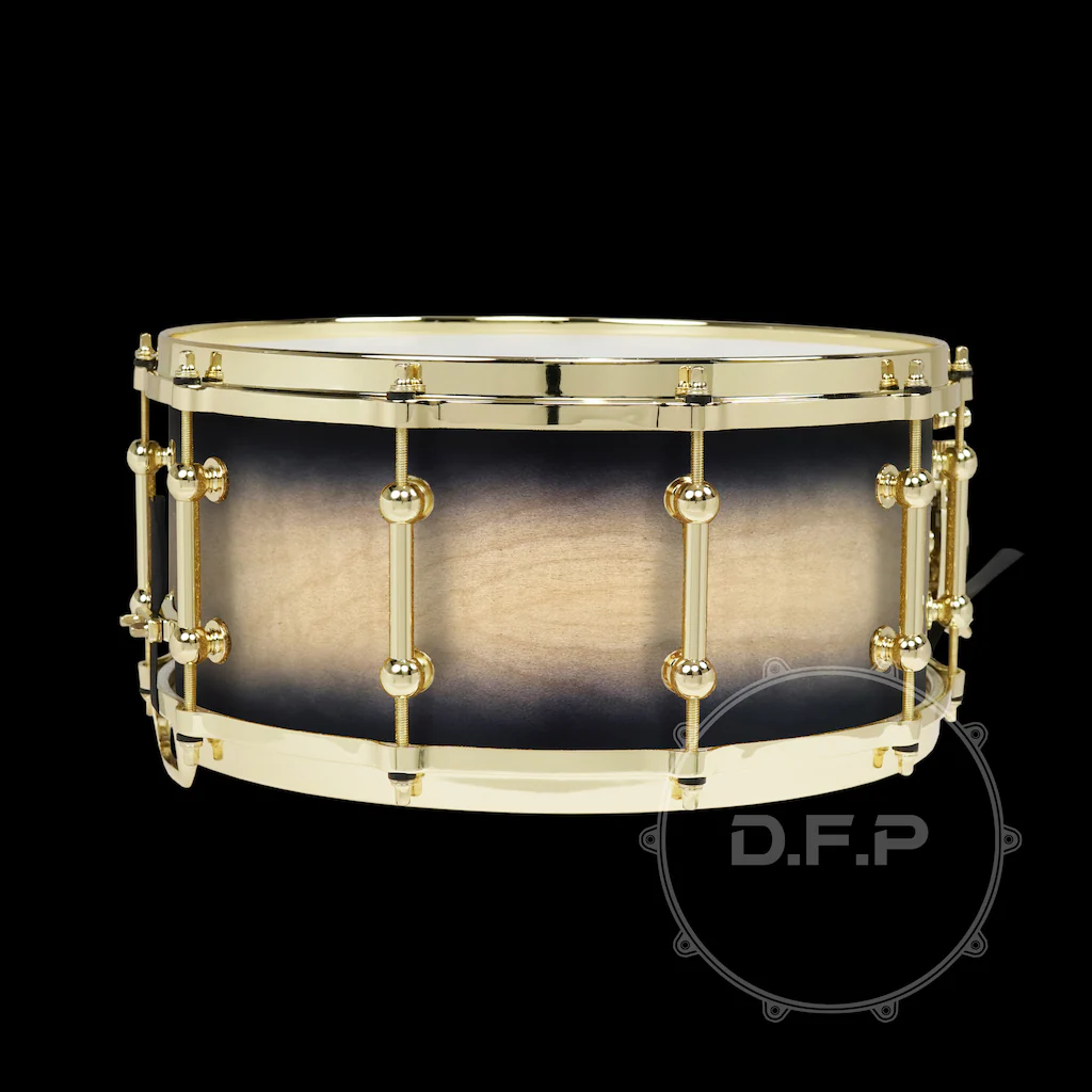 DFP 10Ply Maple Snare Drum Shells Satin Black Burst - Image 3