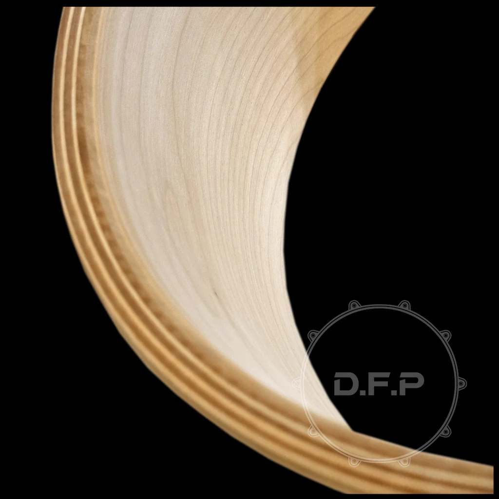 DFP 10Ply Maple Snare Drum Shells Satin Red Burst - Image 4