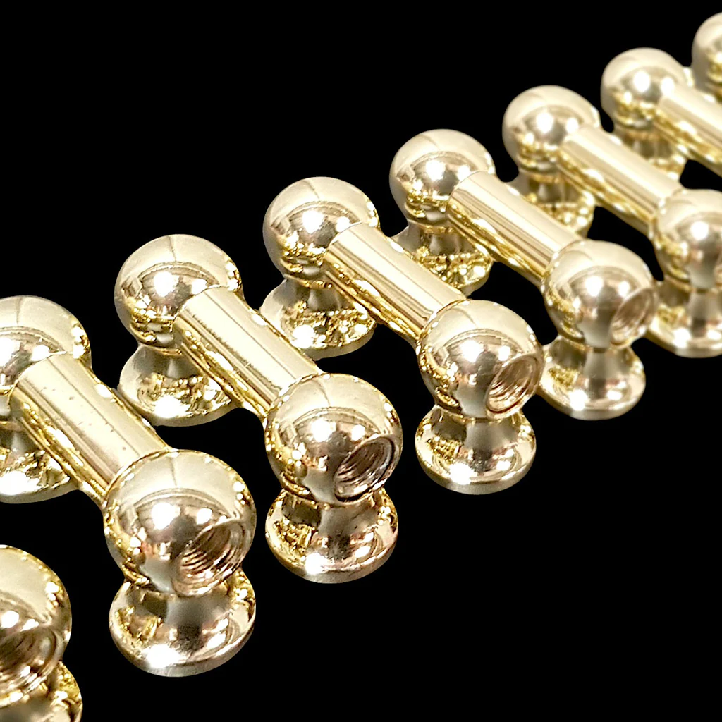 DFP 25.4mm Double End Vintage Tube Drum Lug - Brass - Image 3