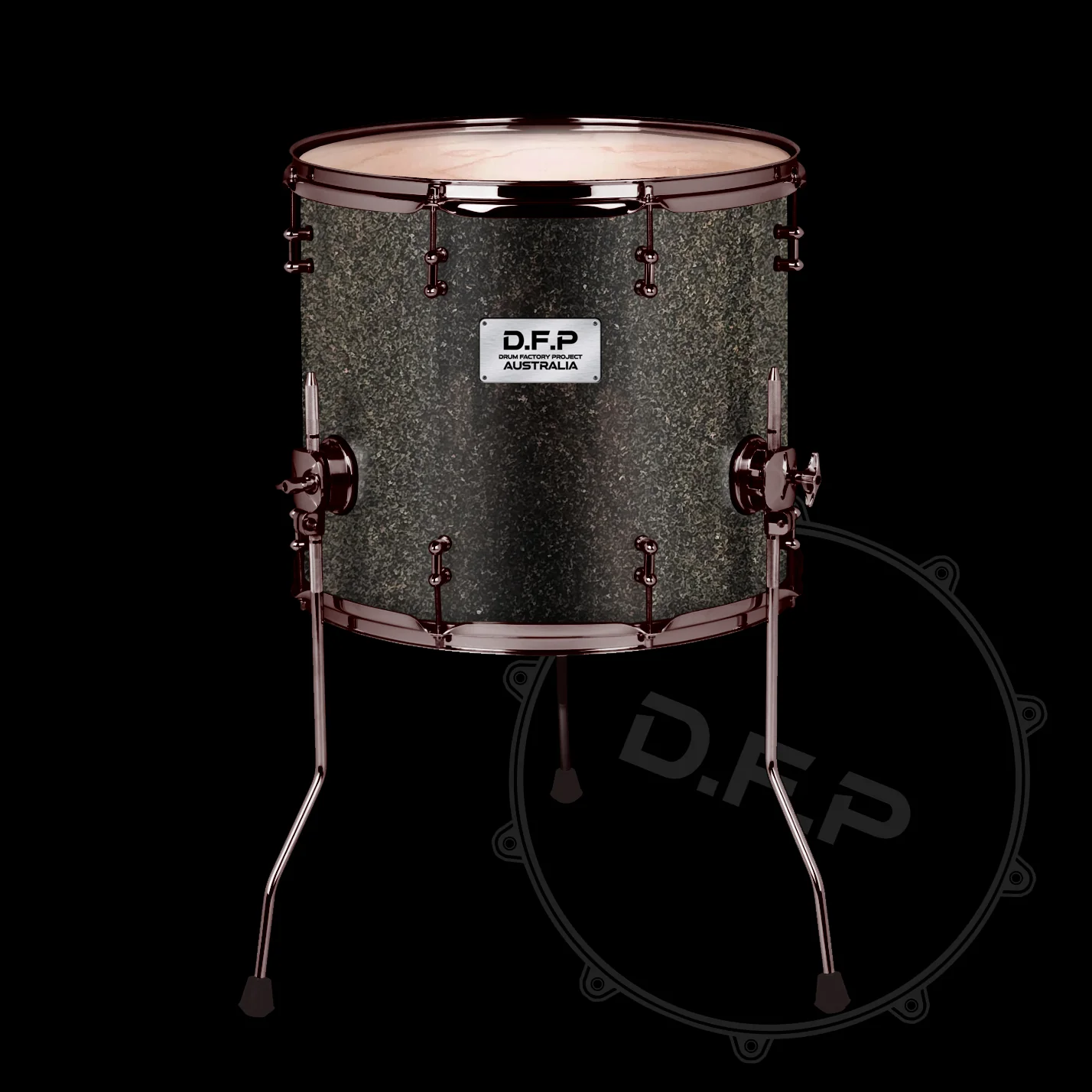 DFP Drum Wrap - Black Sparkle - Image 2