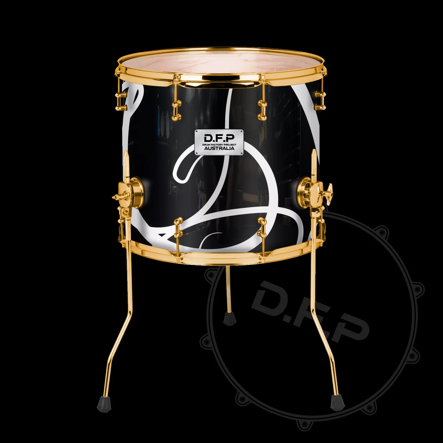 DFP Drum Wrap - Black & White Swirls - Image 3