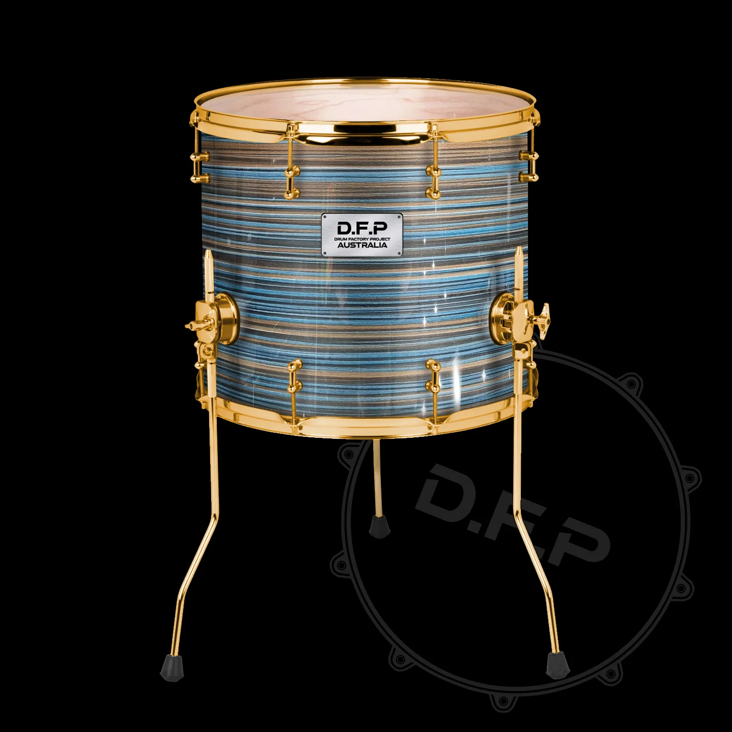 DFP Drum Wrap - Blue & Cinnamon Strata - Image 3