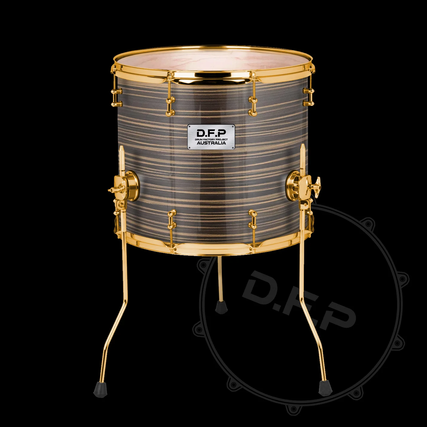 DFP Drum Wrap - Dark Mocha Strata - Image 3