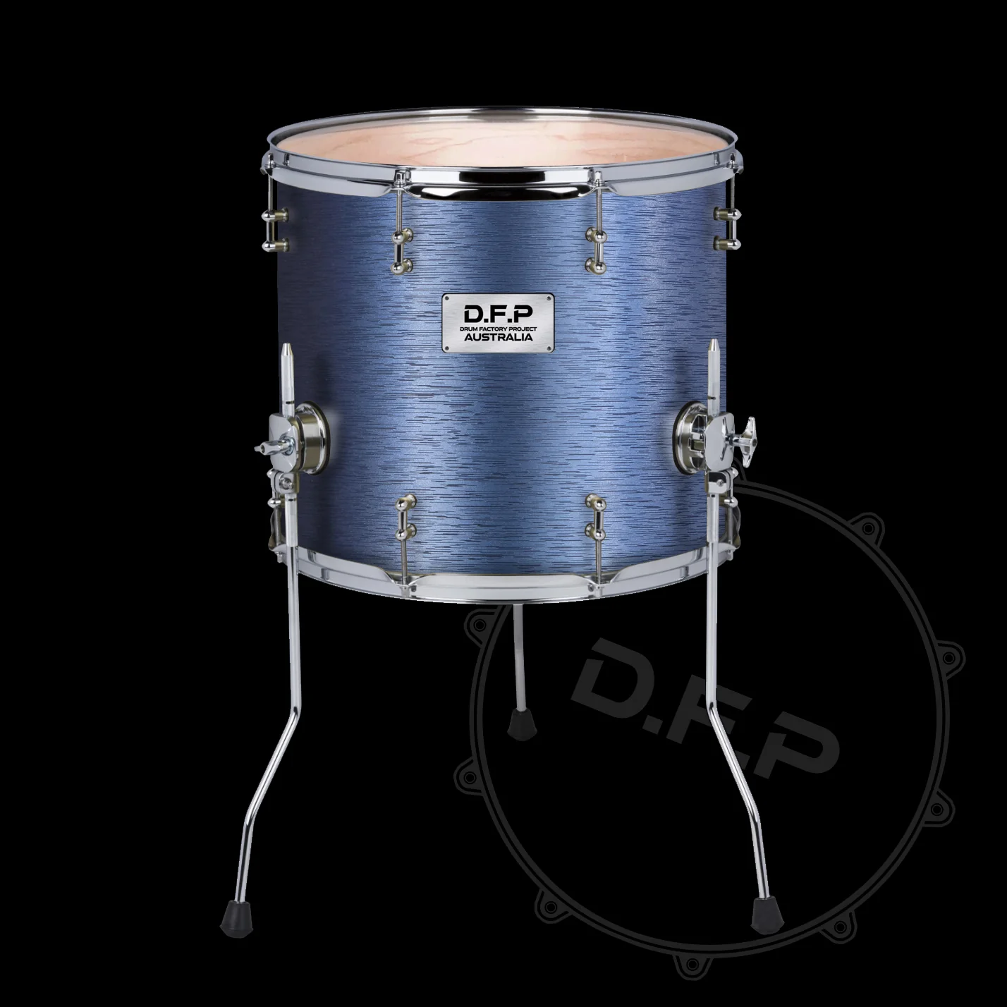 DFP Drum Wrap - Gun Metal Dark Blue - Image 2