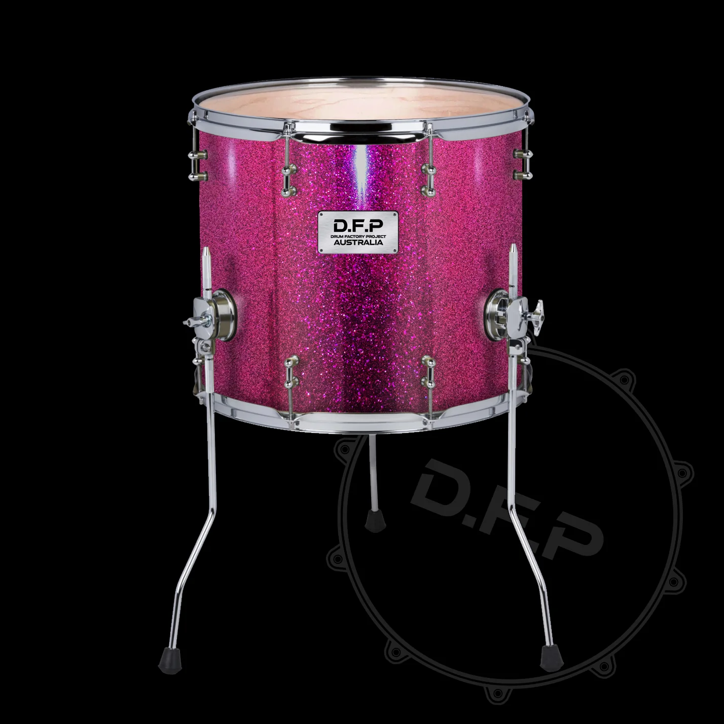 DFP Drum Wrap - Magenta Sparkle - Image 2