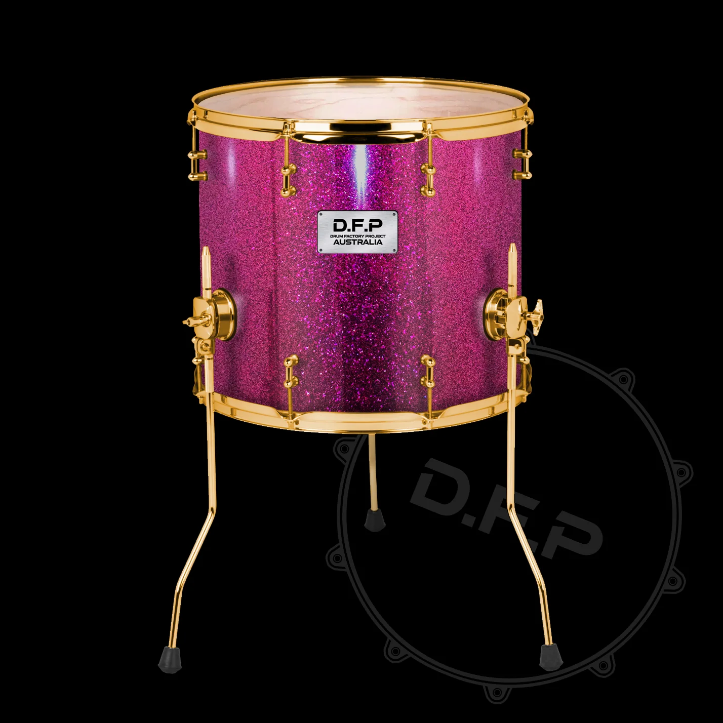 DFP Drum Wrap - Magenta Sparkle - Image 3