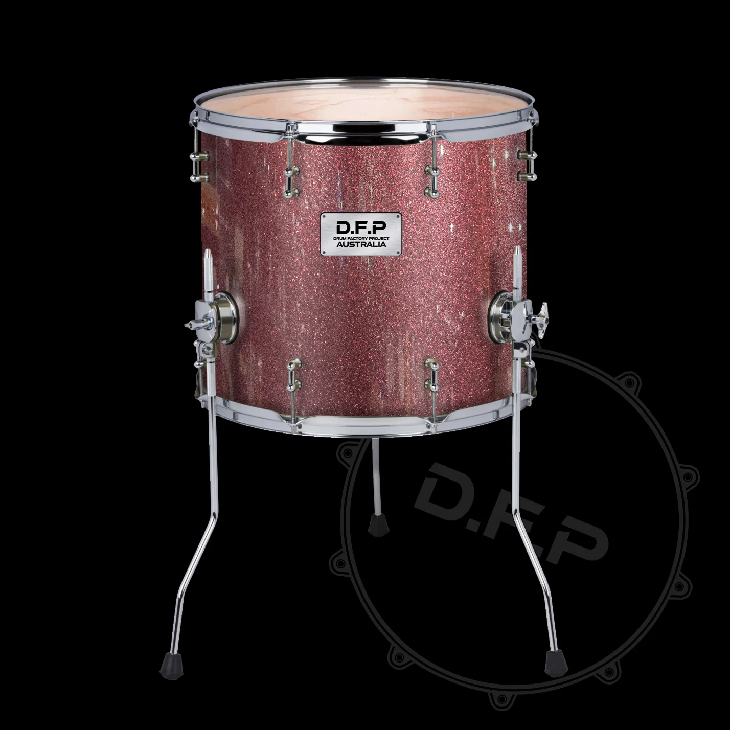 DFP Drum Wrap - Merlot Sparkle - Image 2