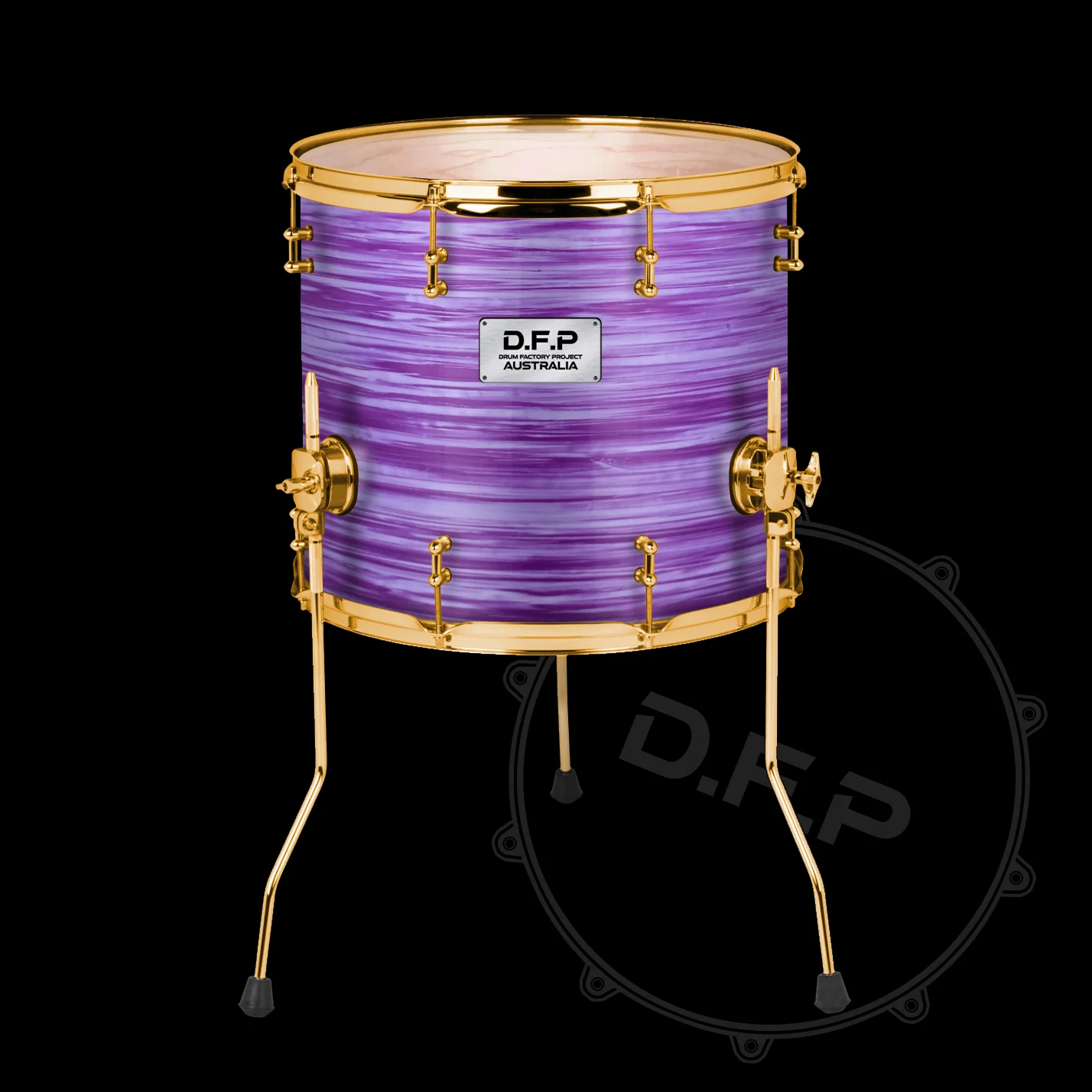 DFP Drum Wrap - Purple Oyster Cream - Image 3