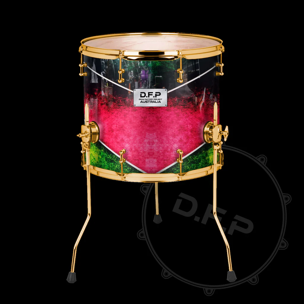 DFP Drum Wrap - Red & Green V - Image 4