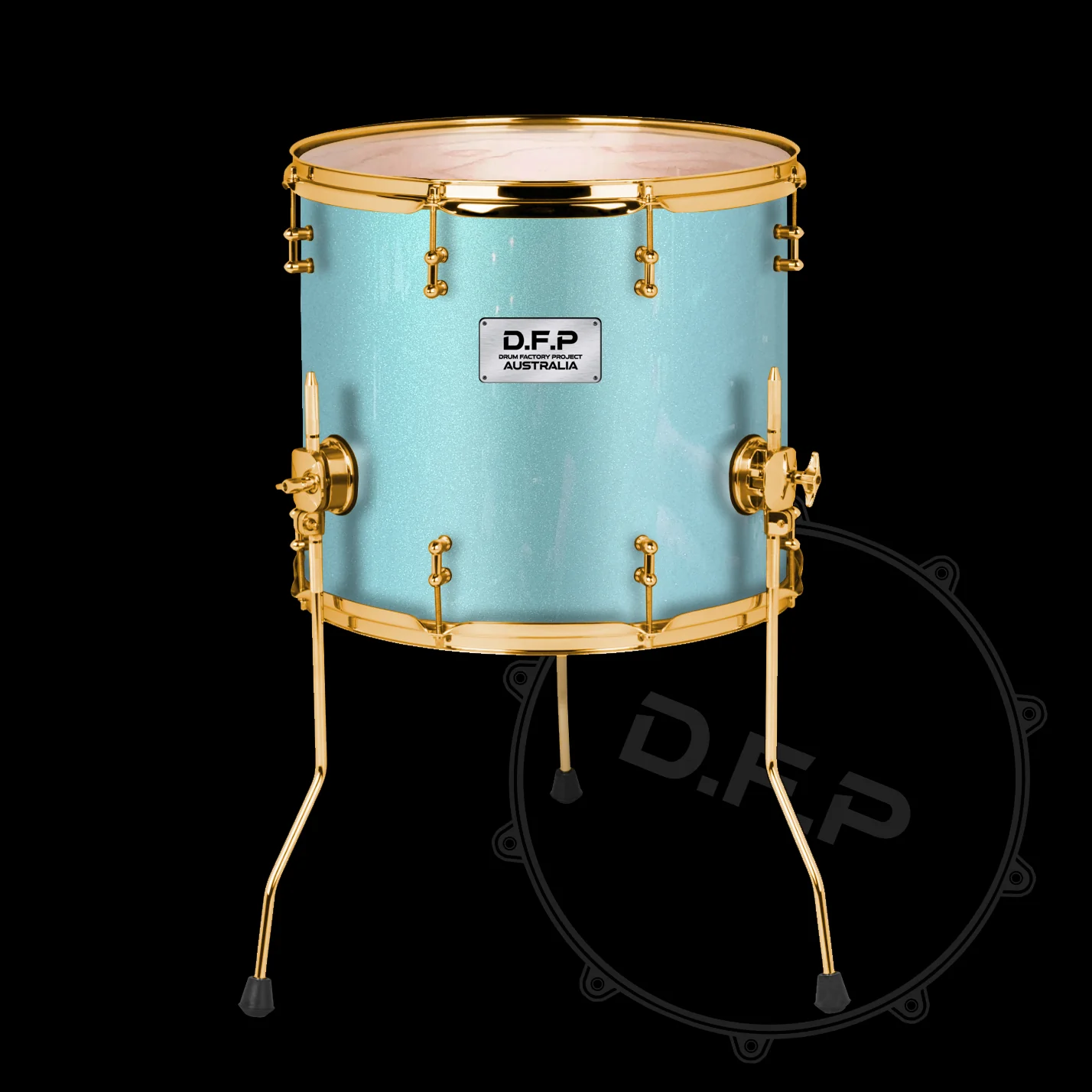 DFP Drum Wrap - Teal Sparkle - Image 3