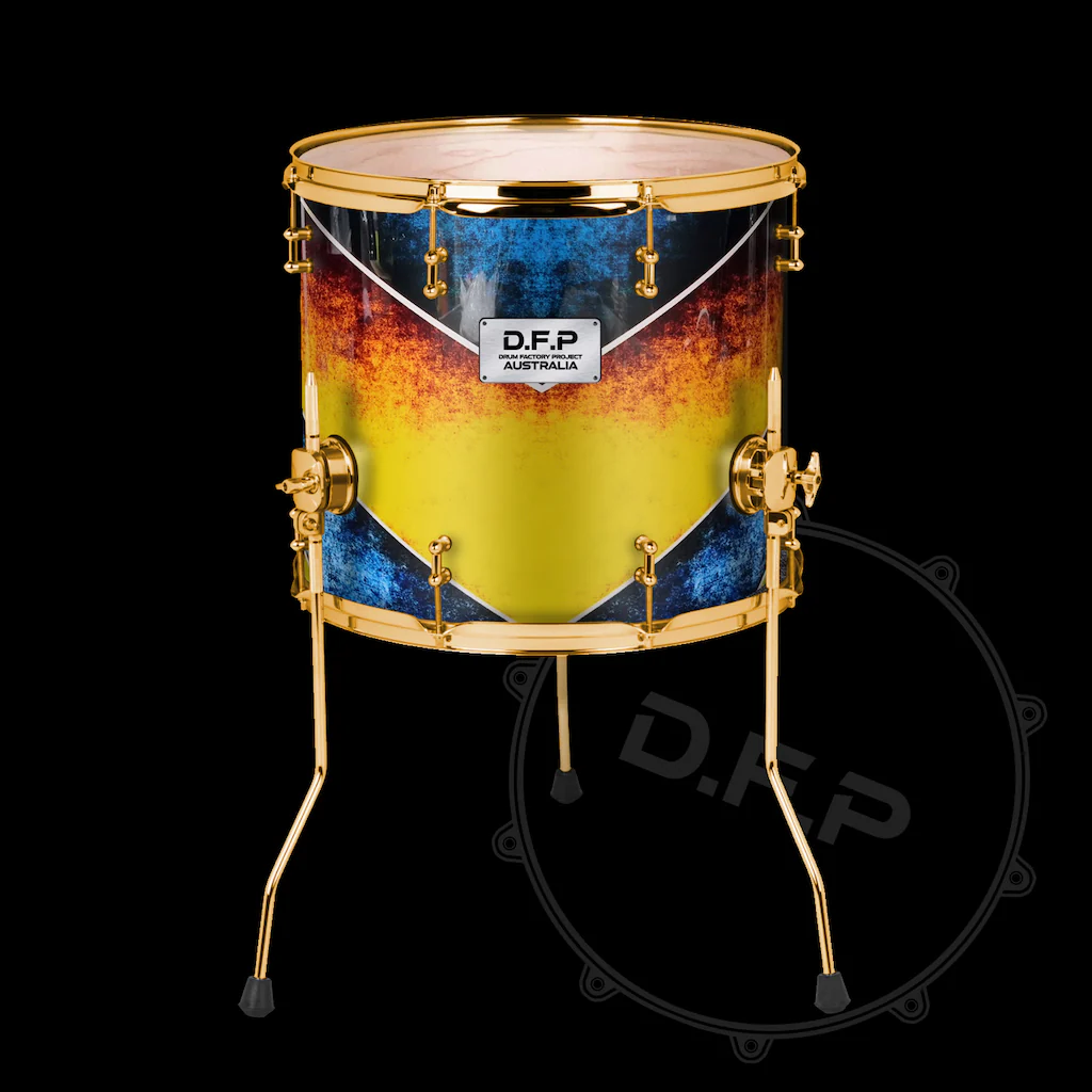 DFP Drum Wrap - Yellow & Blue V - Image 3