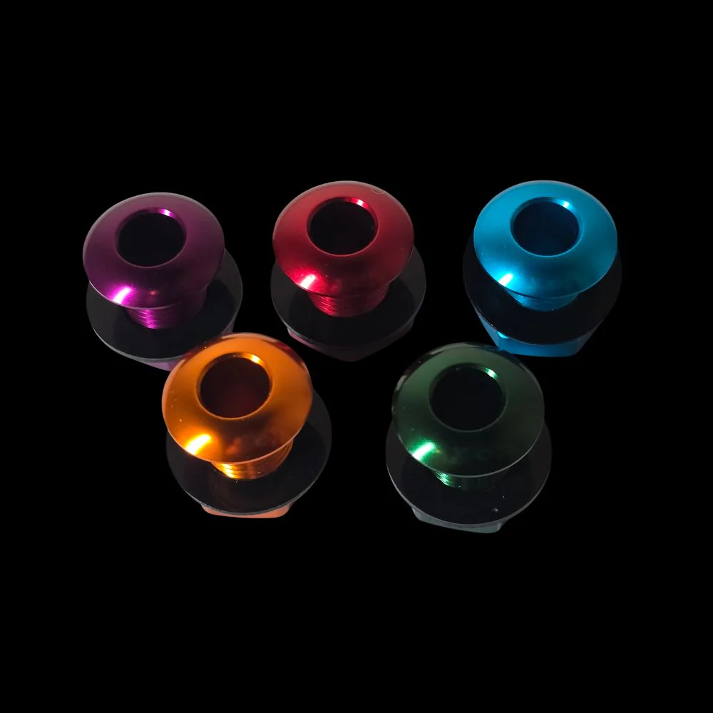 DFP Threaded Air Vent for Drum Shells - Blue, Red, Green, Purple, Orange - Image 2