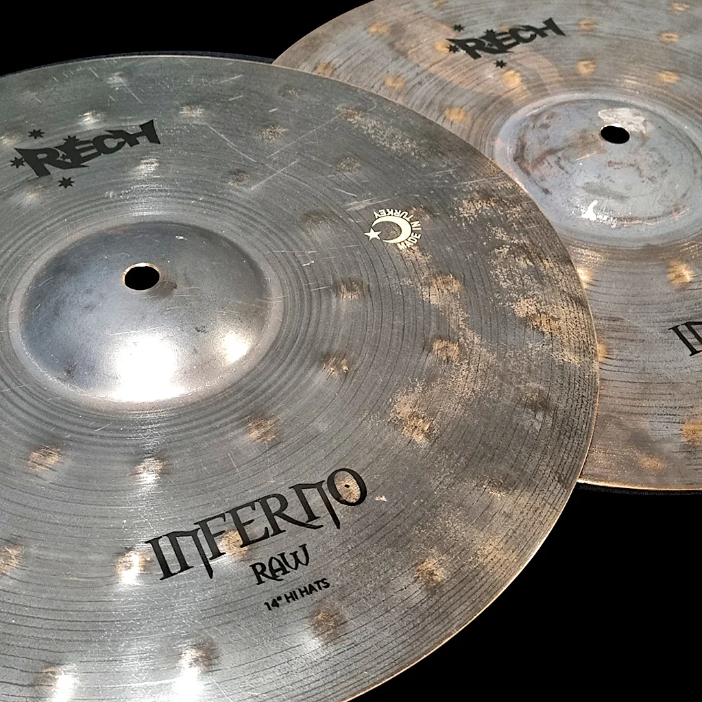 Rech Inferno Raw 14" Hi Hat Cymbals - Image 2