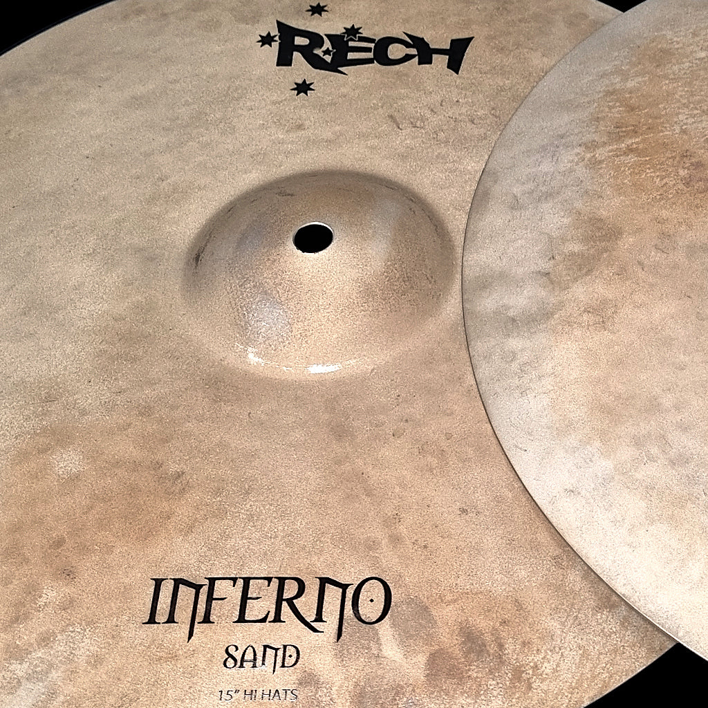 Rech Inferno Sand 15" Hi Hat Cymbals - Image 2