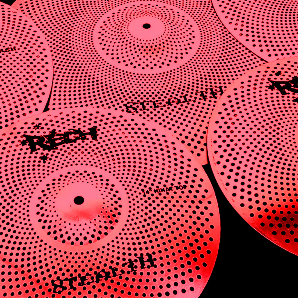 Rech Stealth Red 5 Piece Low Volume Cymbal Pack Set + FREE Bag - Image 2