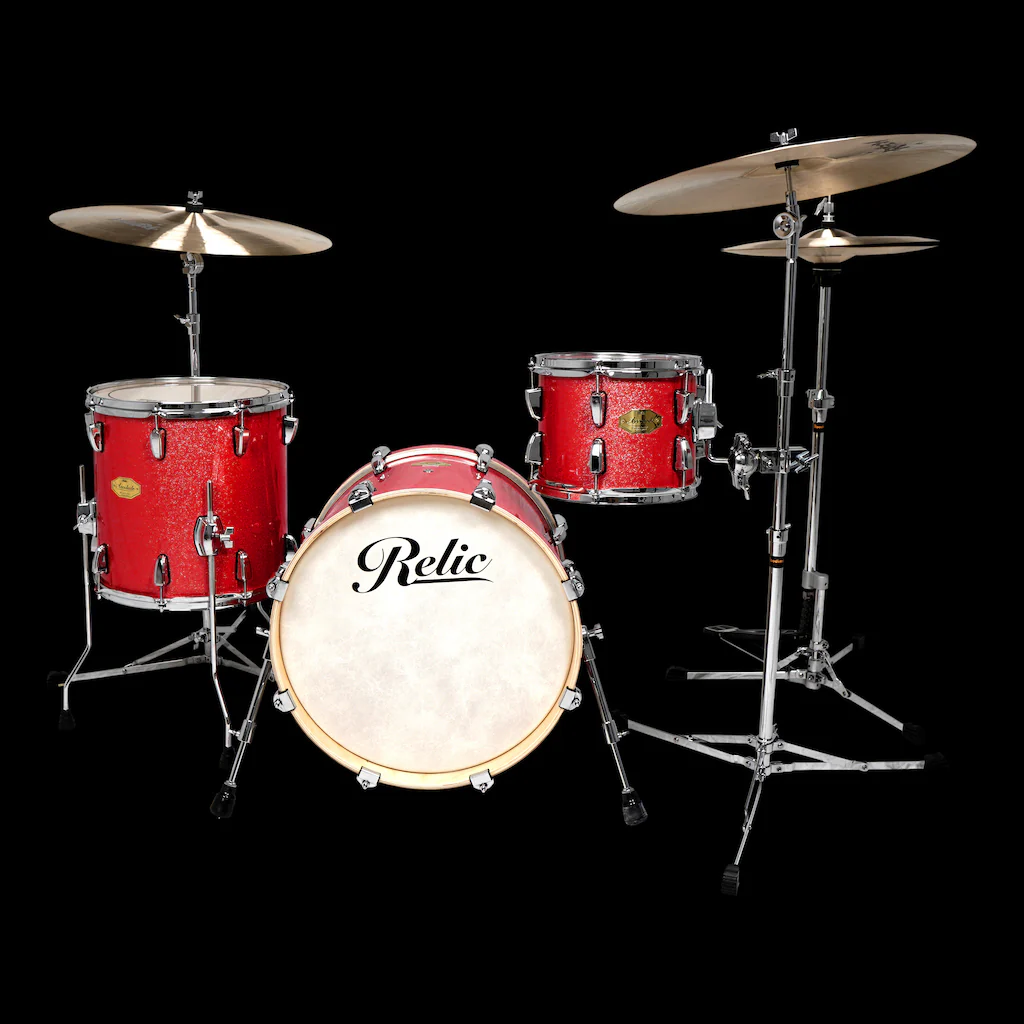 Relic Accolade Bop Drum Kit - Red Sparkle - Image 5