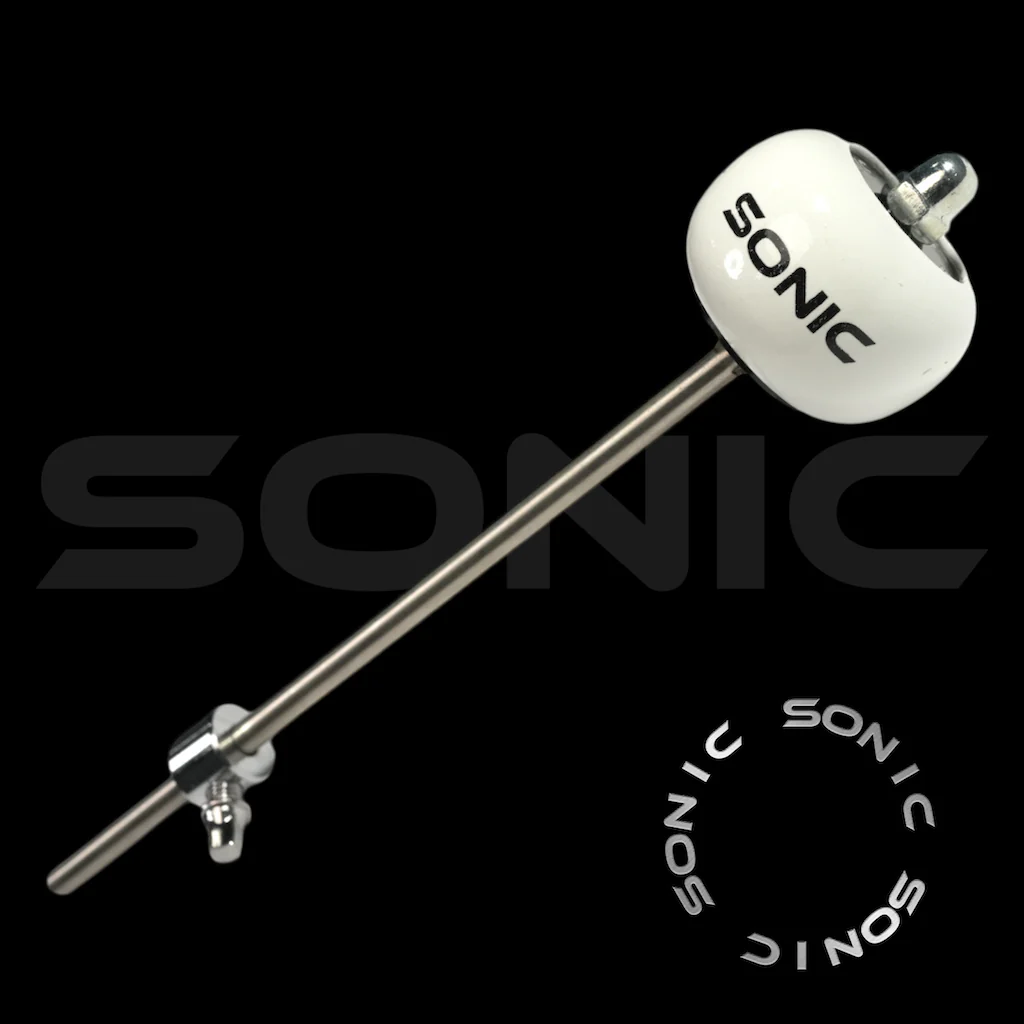 Sonic Wooden Bass Drum Beater - White (S) - Image 2