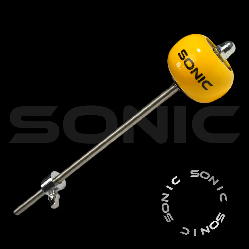 Sonic Wooden Bass Drum Beater - Yellow (S) - Image 2