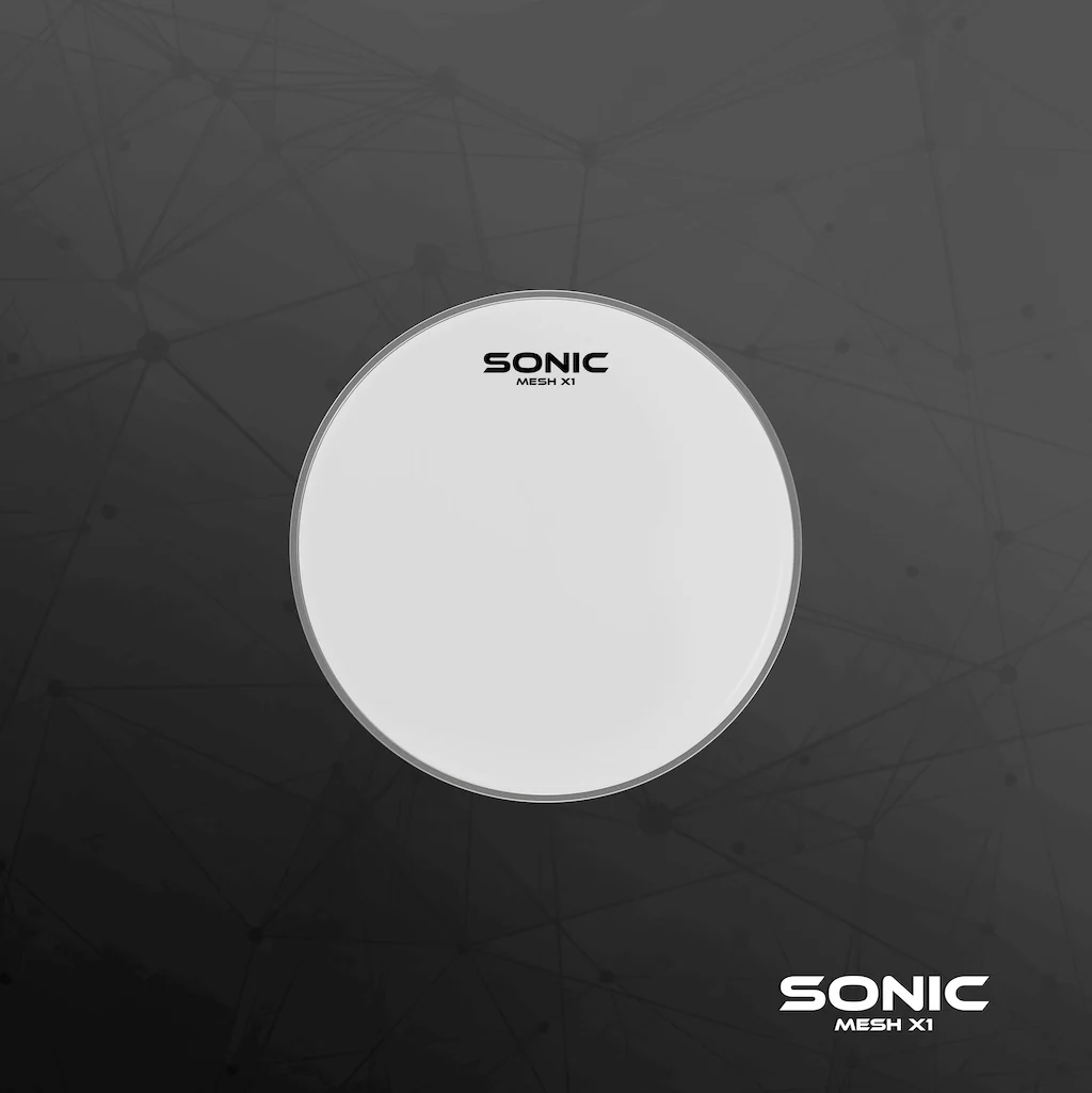 Sonic X1 Mesh Bass Drum Head Single Ply White 18"
