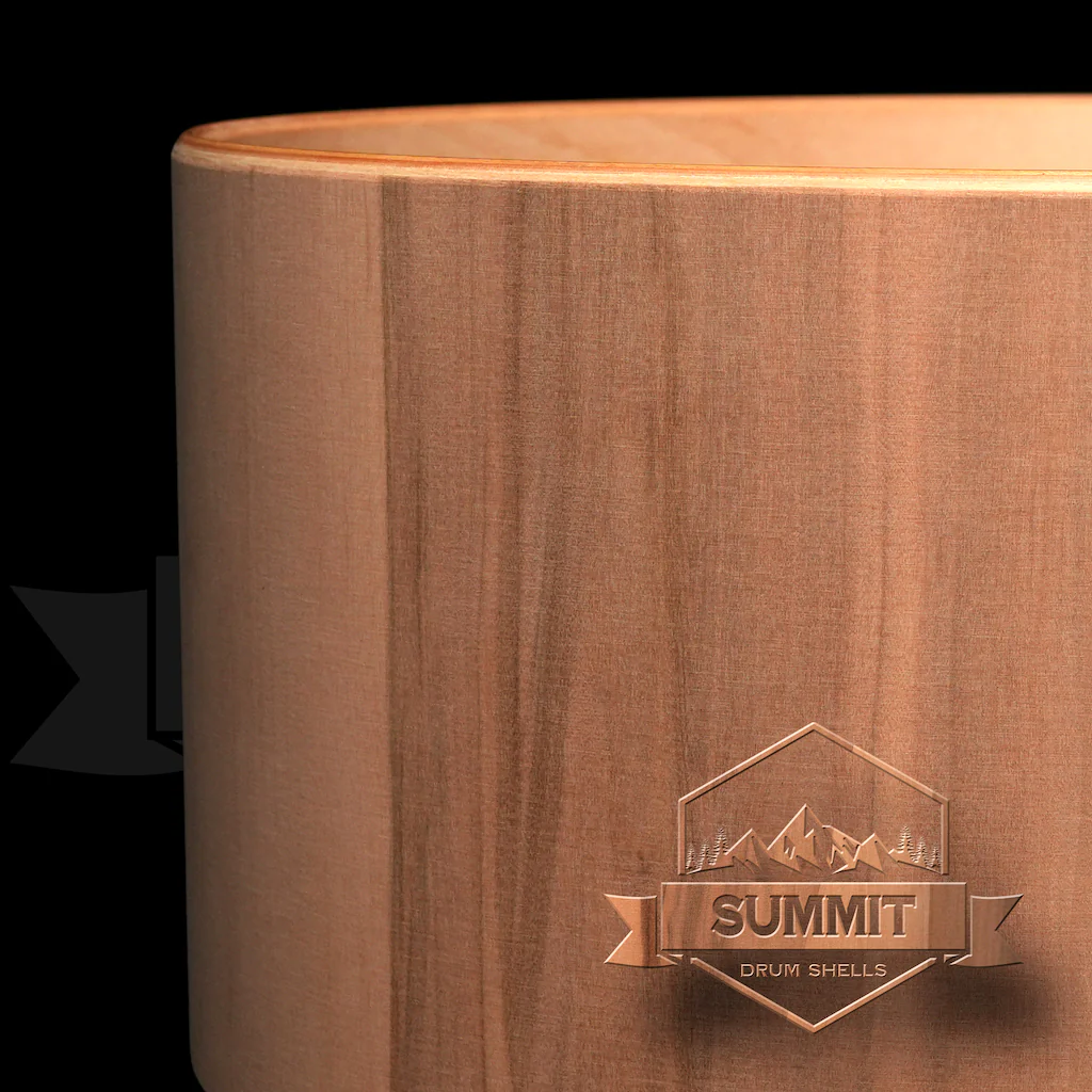 Summit Drum Shells Maple with Wild Apple Veneer Snare - Image 6