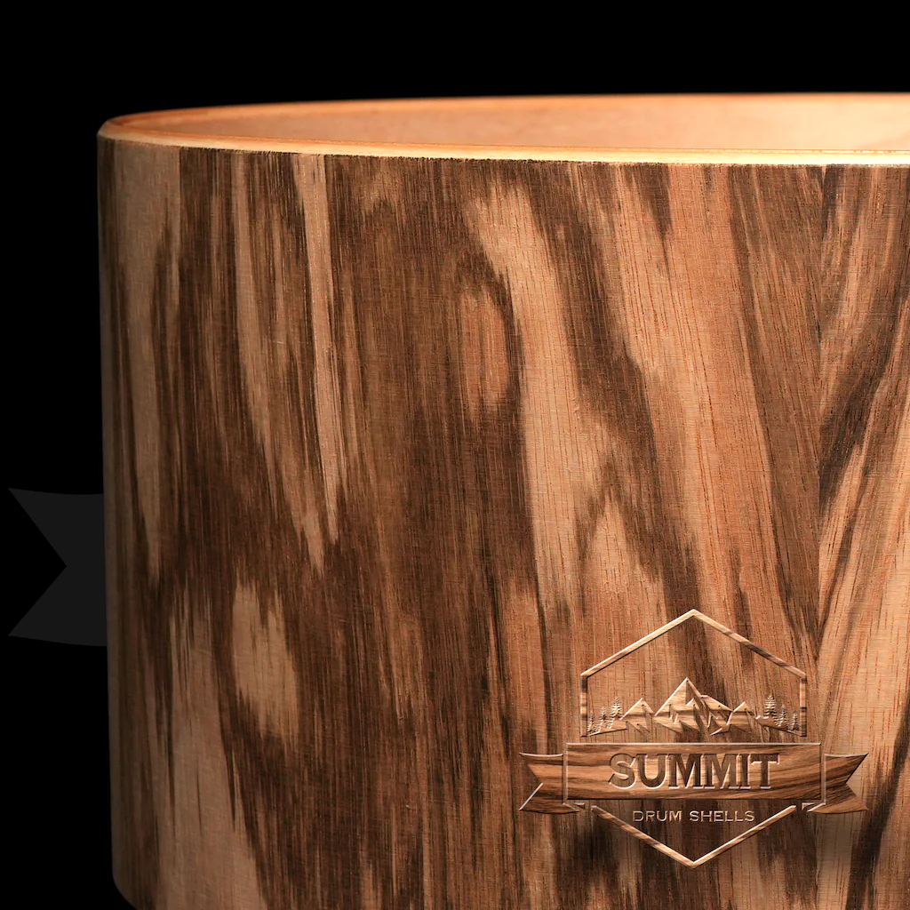Summit Drum Shells Maple with Zebra Veneer Snare  V - Image 6