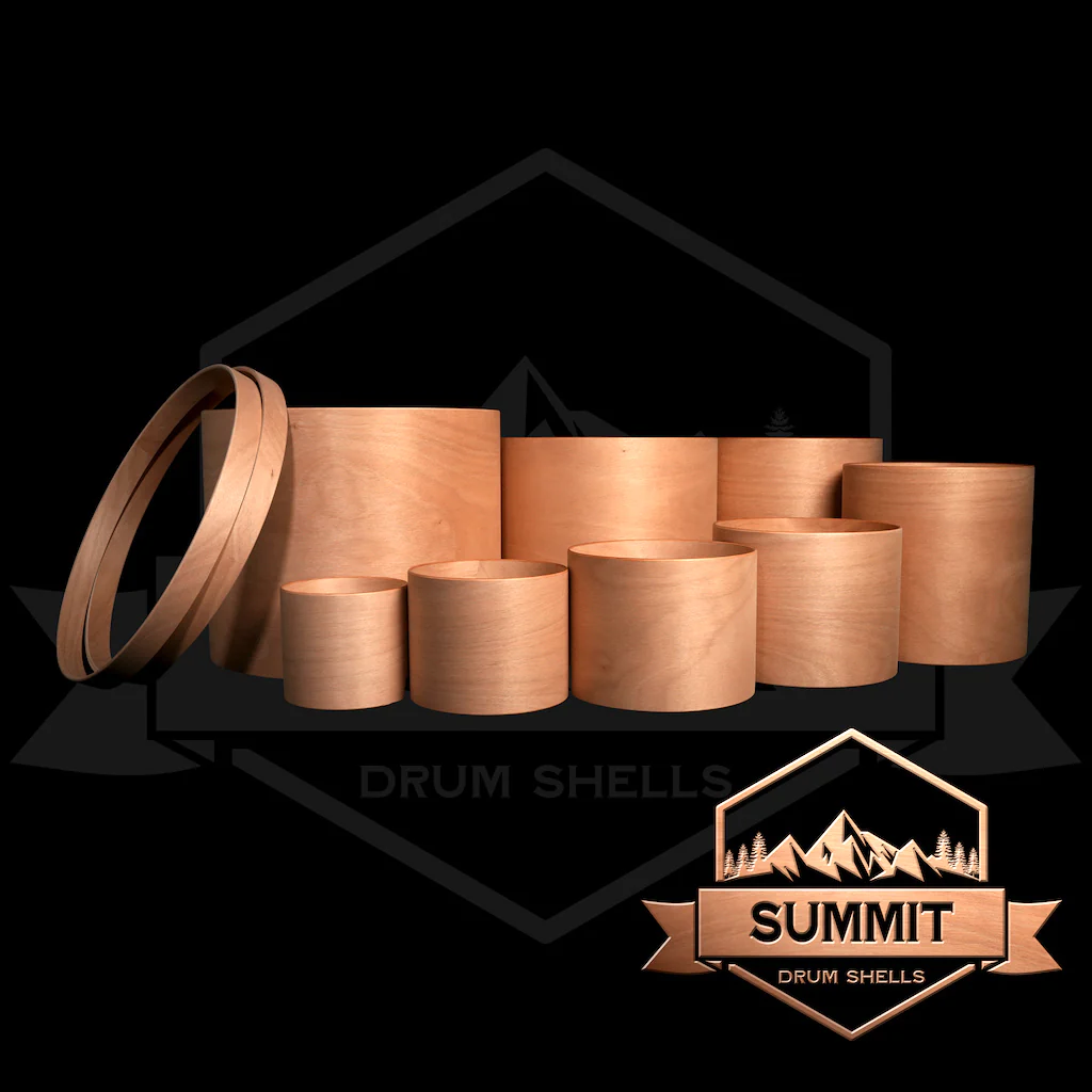 Summit Drum Shells - Okoume Sizes 8 - 22''