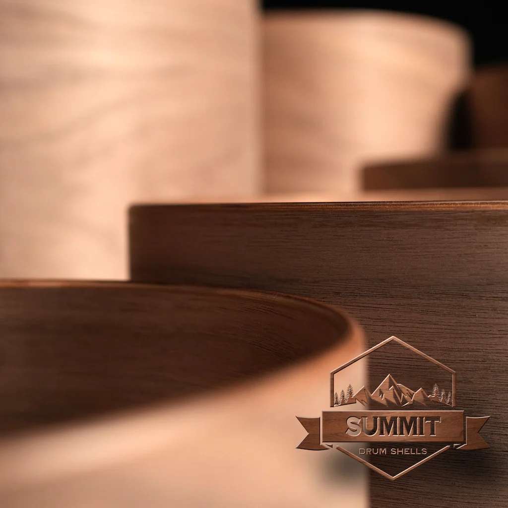 Summit Drum Shells - Walnut Sizes 8 - 22'' - Image 4